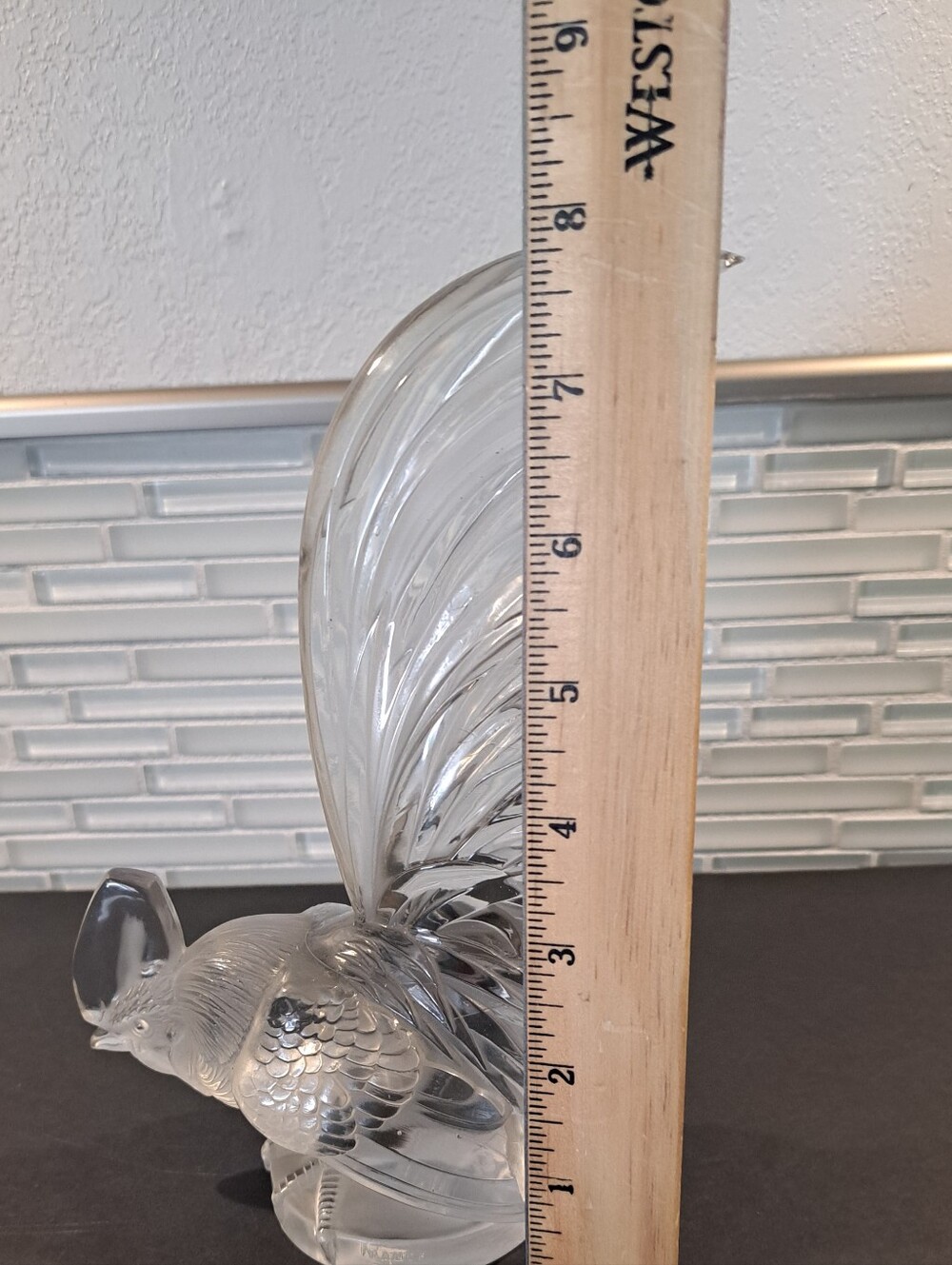 Lalique Clear Crystal Rooster Sculpture - Picture 2 of 14